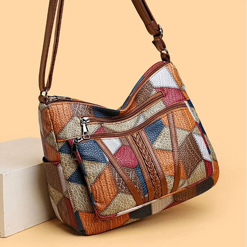 Lorinda – Patchwork Schultertasche